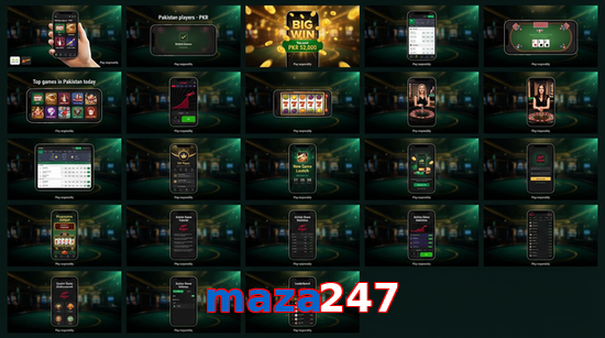 Main screen of Maza247 bet page for PK players